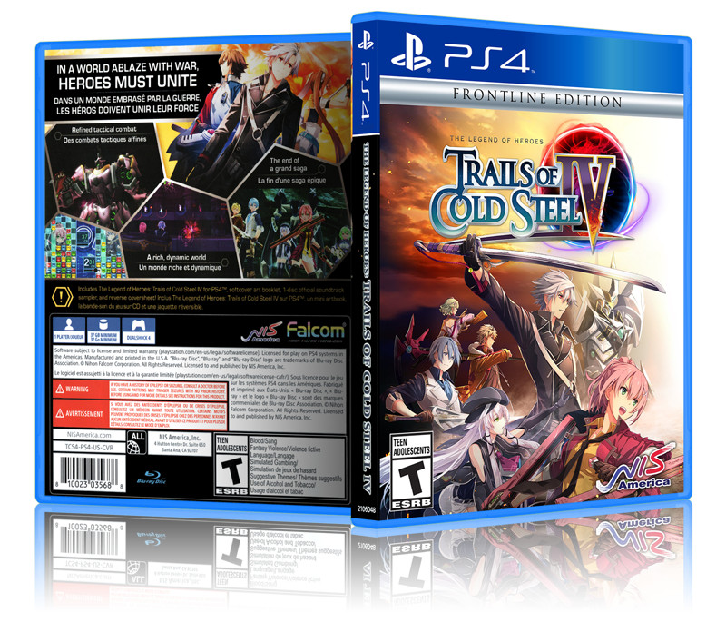 The Legend of Heroes: Trails of Cold Steel IV - Custom PS4 Cover & Case.NO GAME!