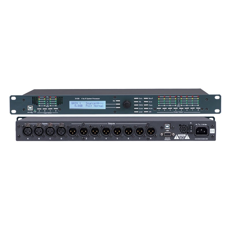 4.8SP 4 Inputs and 8 Outputs Digital Speaker Audio Processor Stage Performance