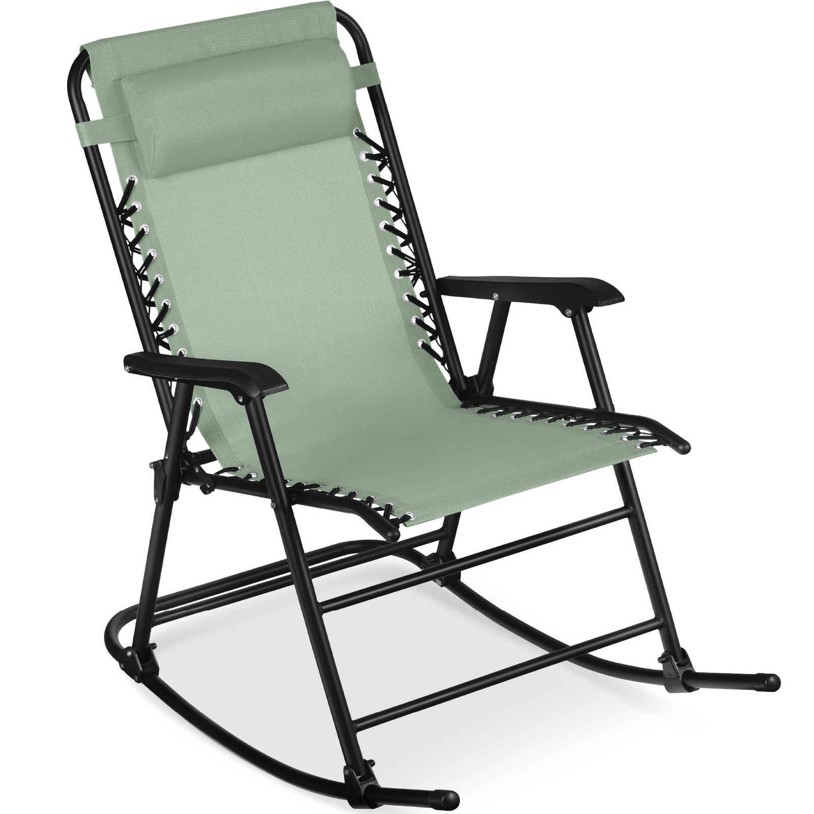 Best Choice Products Folding Zero Gravity Rocking Lounge Chair Headrest Pillow