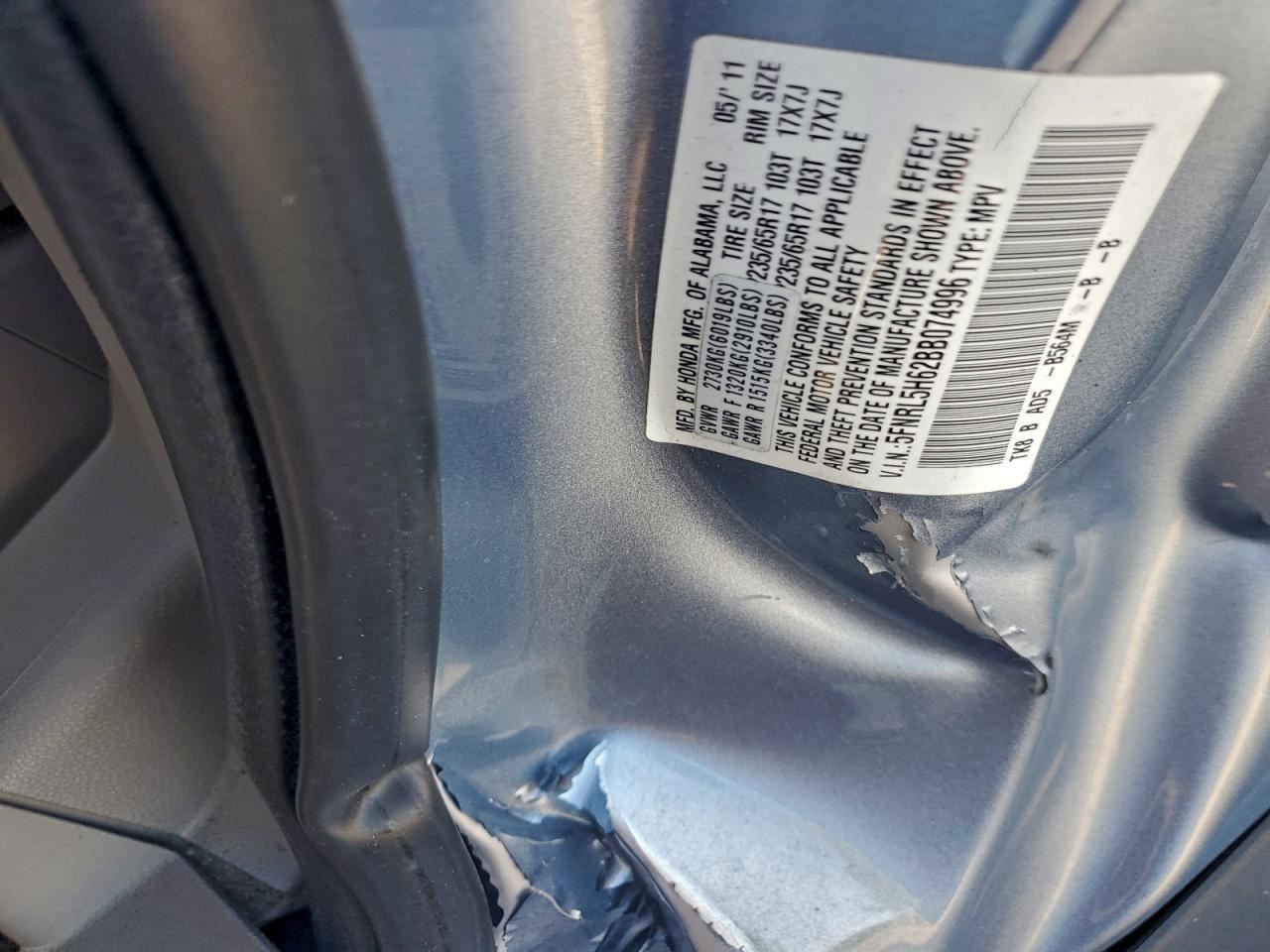 ODYSSEY 2011 Glove Box 4947931