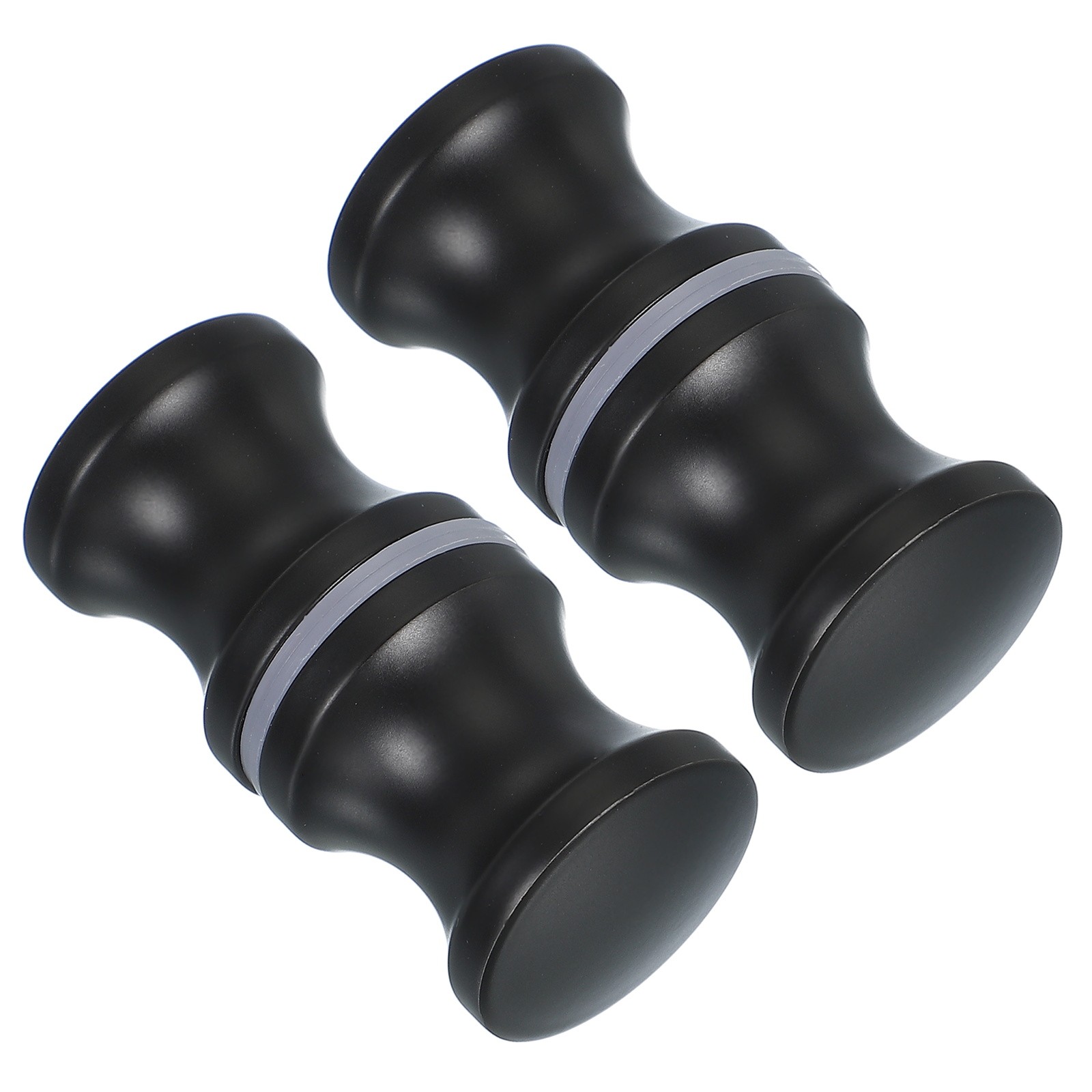 2 Pcs Glass Shower Door Handle, Aluminum Alloy Umbrella Door Knob Black