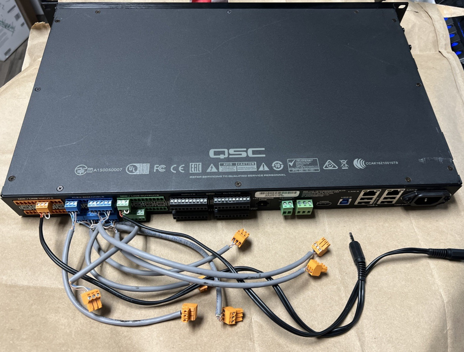 QSC Q-SYS Core 110f Digital Signal Processor USB/Flex Channels