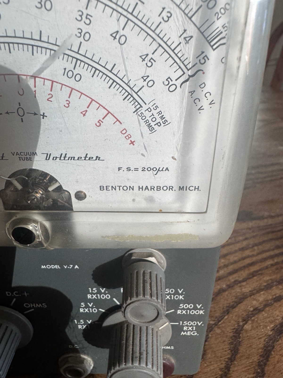 Heathkit Vacuum Tube Voltmeter Model V-7A MISSING PROBES