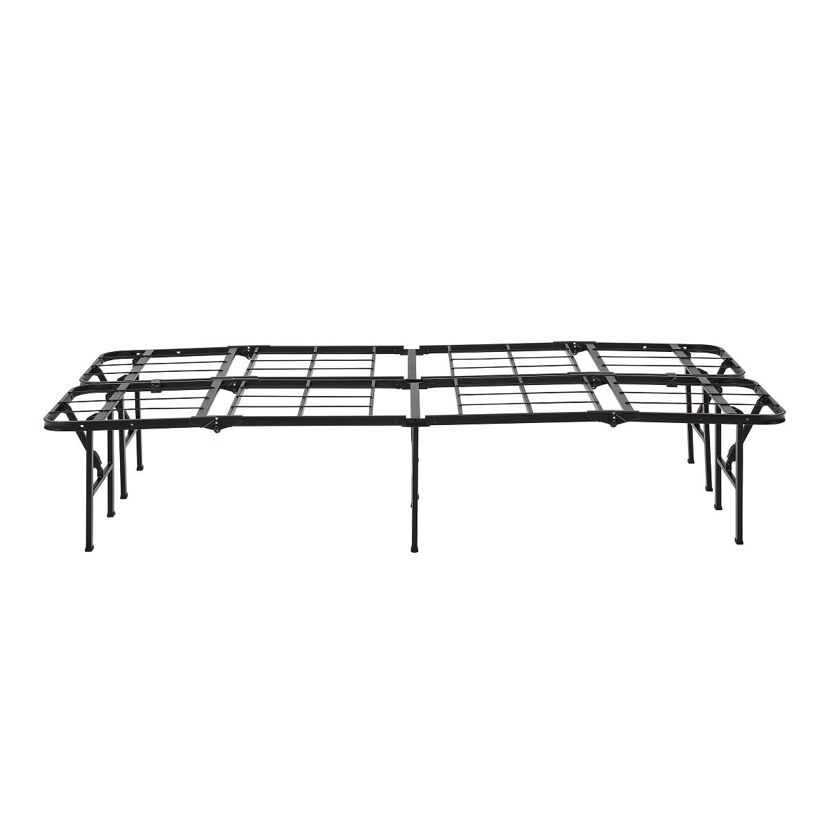 14" High Quad Fold Steel Platform Bed Frame Twin