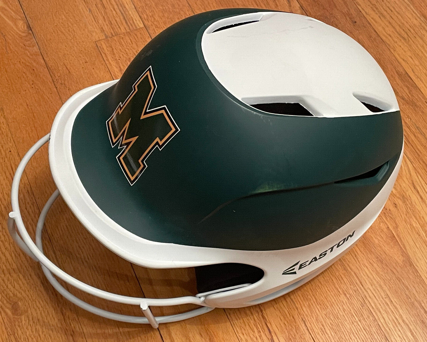 Easton Prowess Matte Two-Tone Helmet with Mask  Size Small/Medium  White/Green