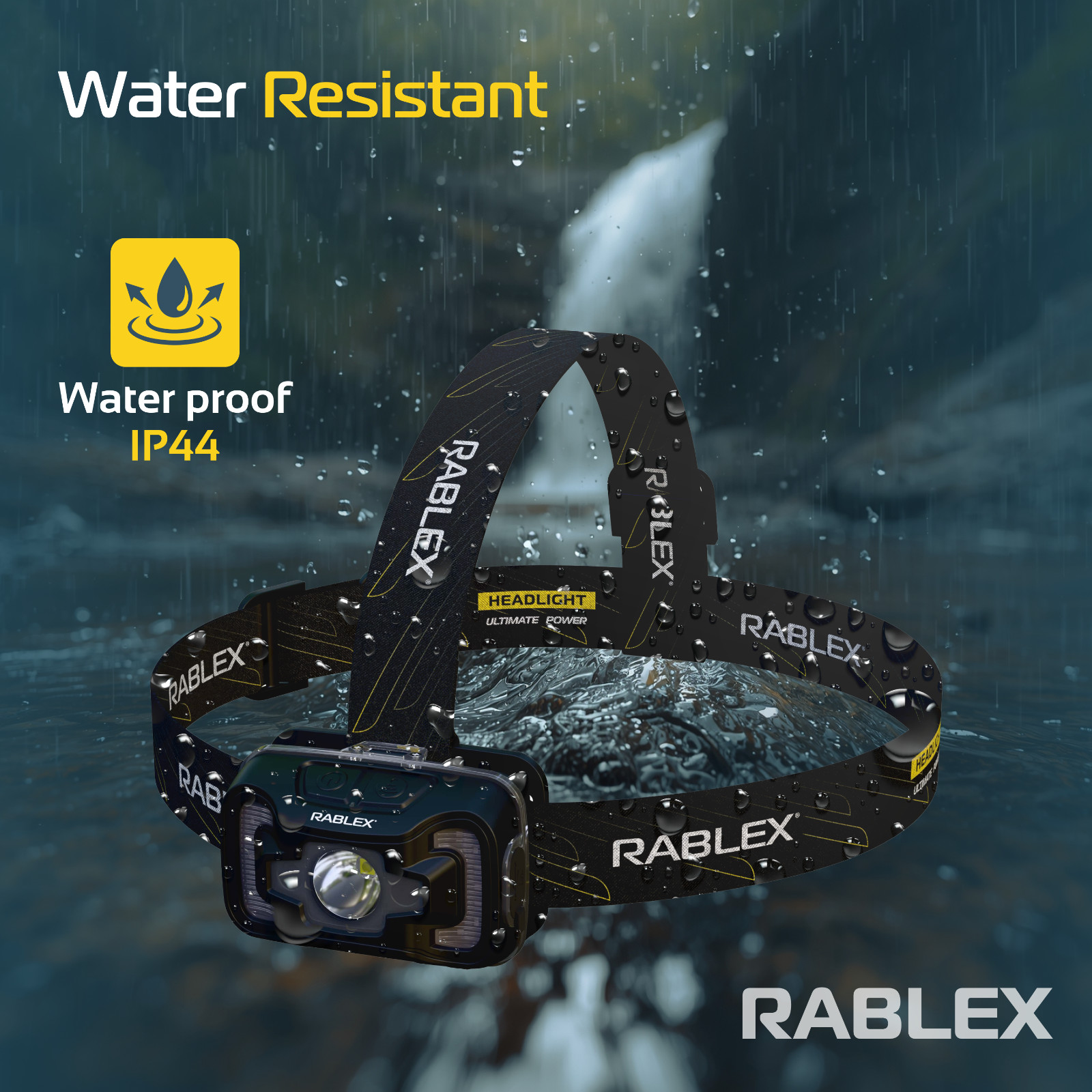 LED Headlamp USB-C with Red Light - 6 Modes | RABLEX