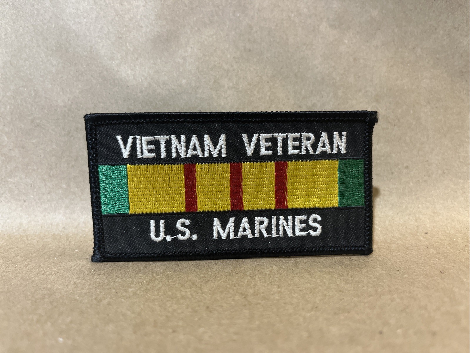 Vtg Vietnam Veteran Patch USMC Marines Military Ribbon Embroidered Sew On Patch