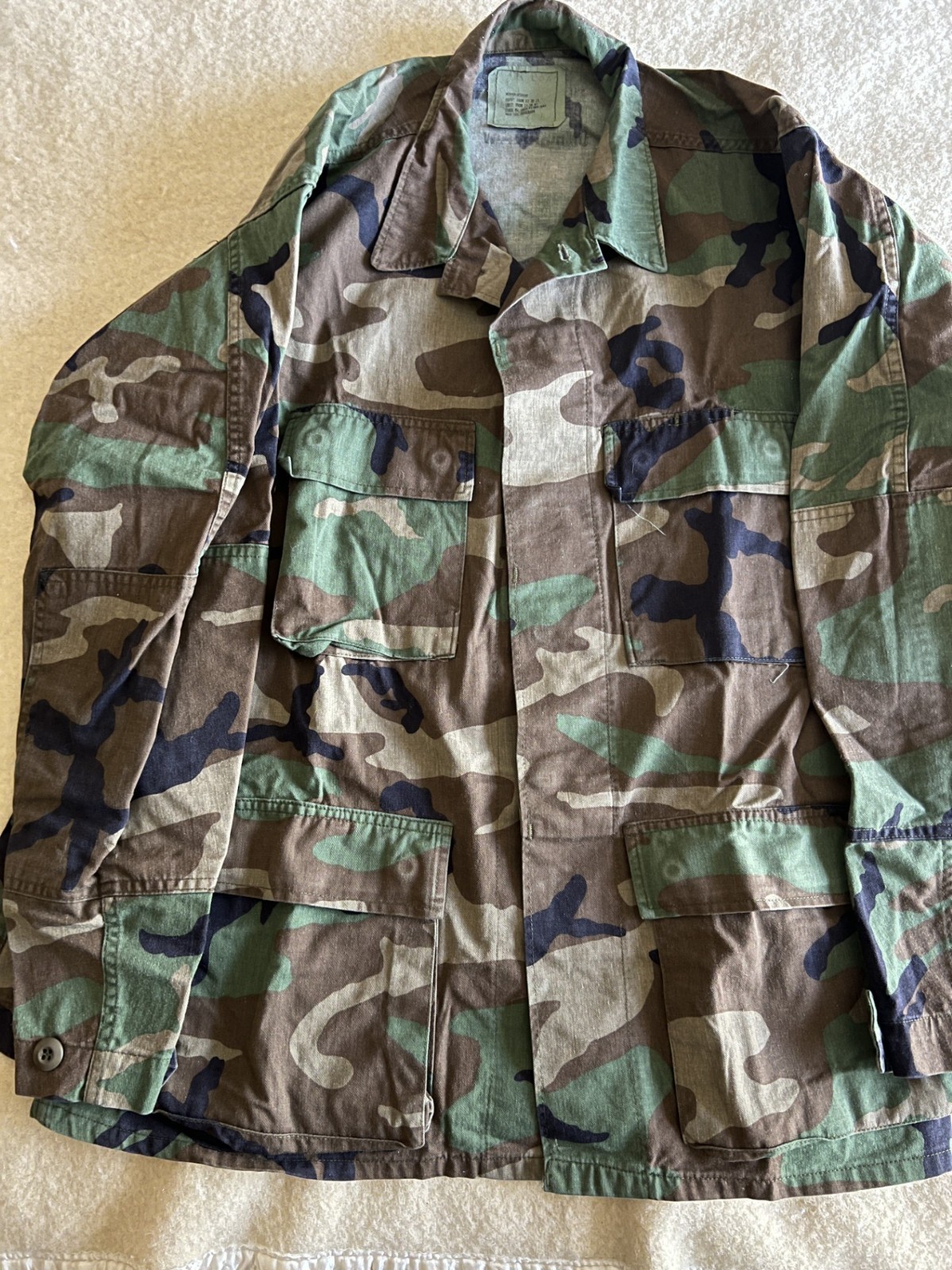 US Military Woodland Camo Hot Weather Coat - Medium Regular