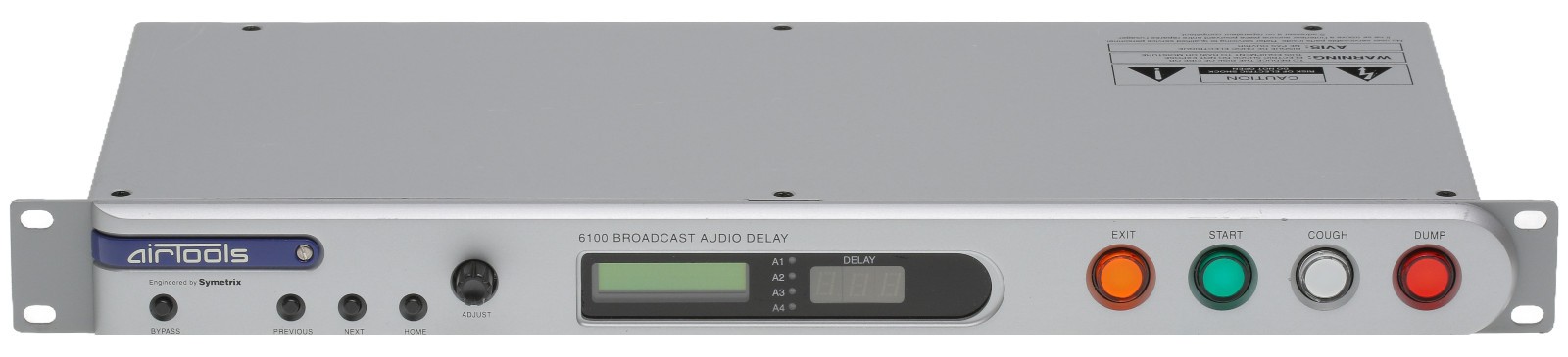 Symetrix Airtools 6100 AES Digital Audio Broadcast Profanity Delay DUMP Button