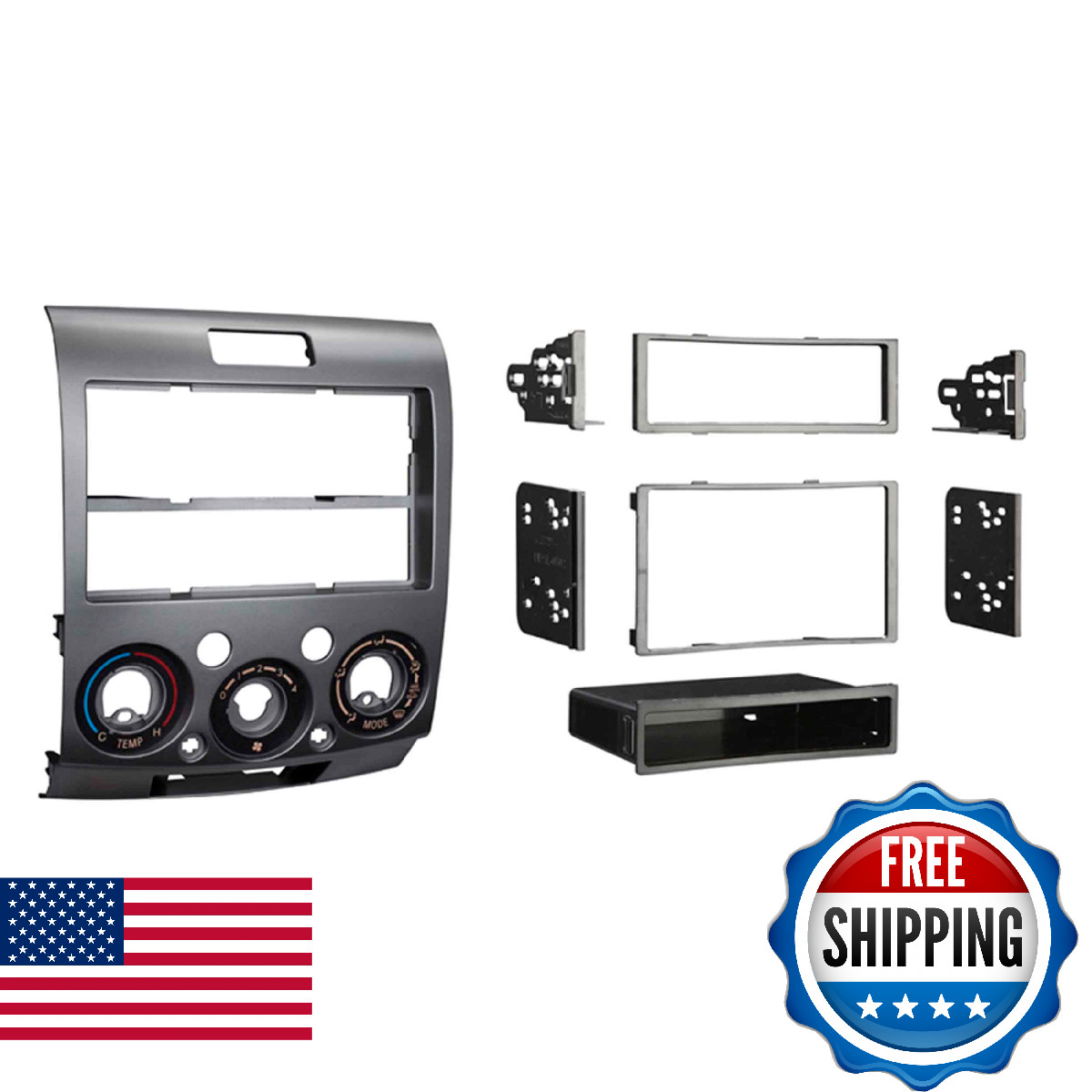Metra 99-7517S Mazda Bt-50/Ford Ranger Iso Din Kit Silver