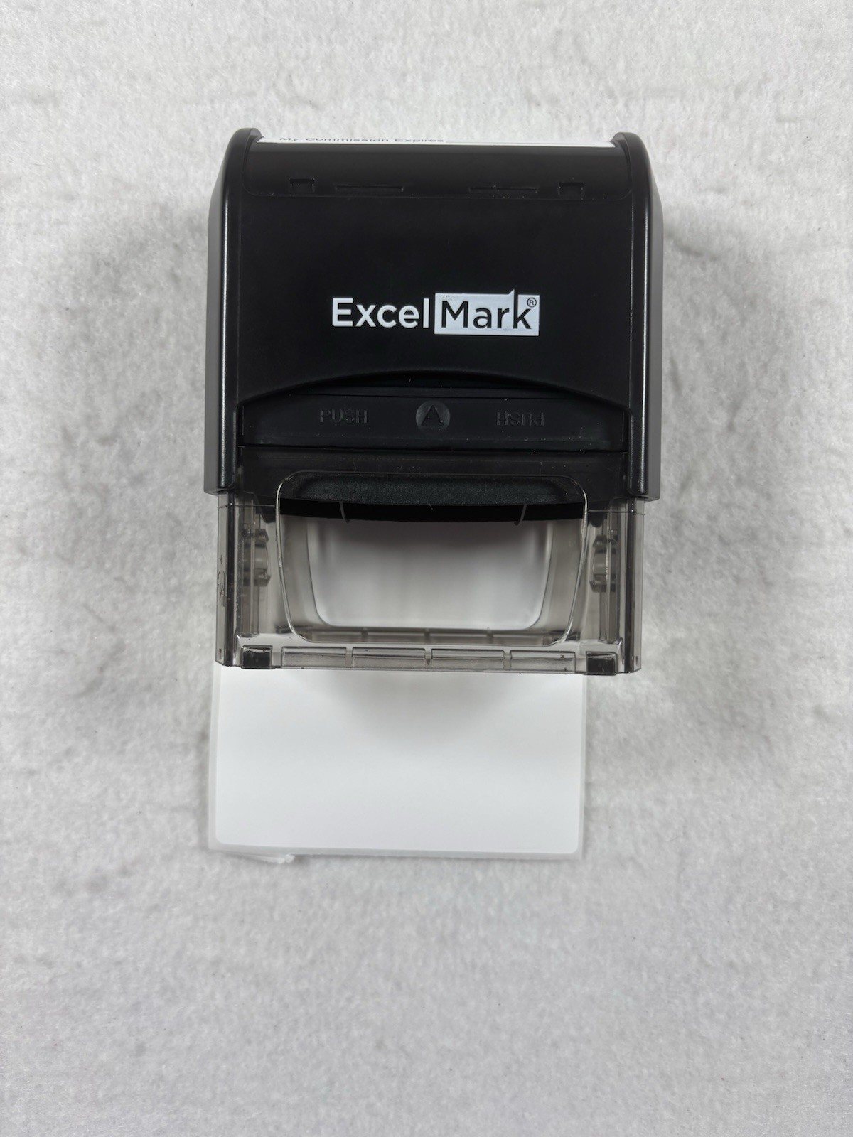 ExcelMark Self-Inking Notary Public Stamp Preowned Black Office Stamp