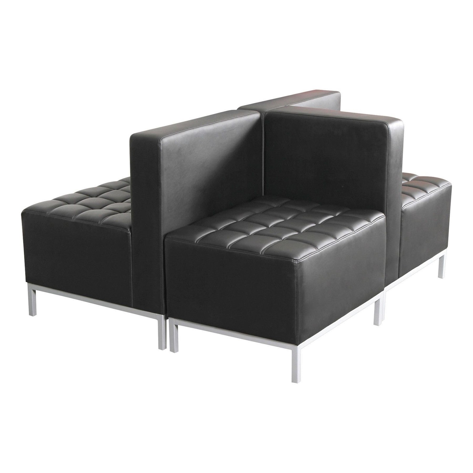 Alera QUB Series Ottoman 26.38" x 21.5" x 17.5" Black ALEQB8216