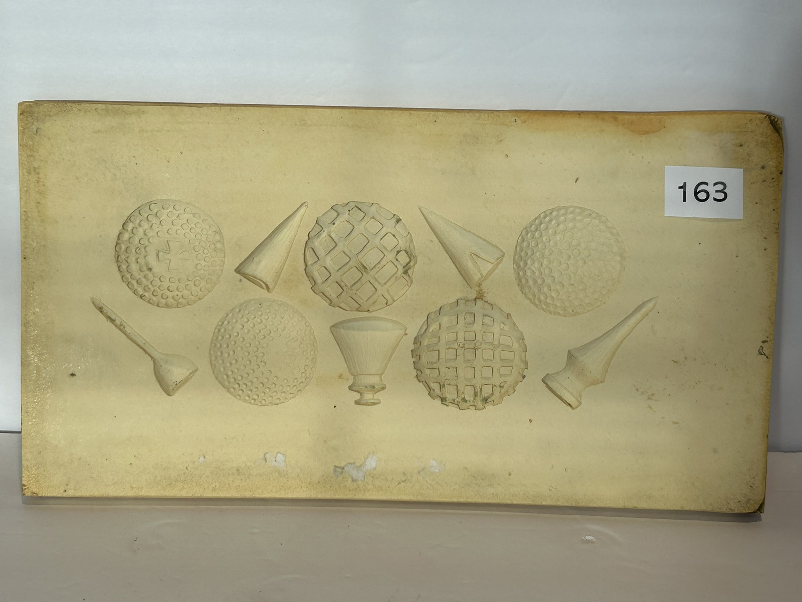 Golf Balls And Tees Paper Casting Mold For Clay, Paper Pulp, Air Dry Clay #163