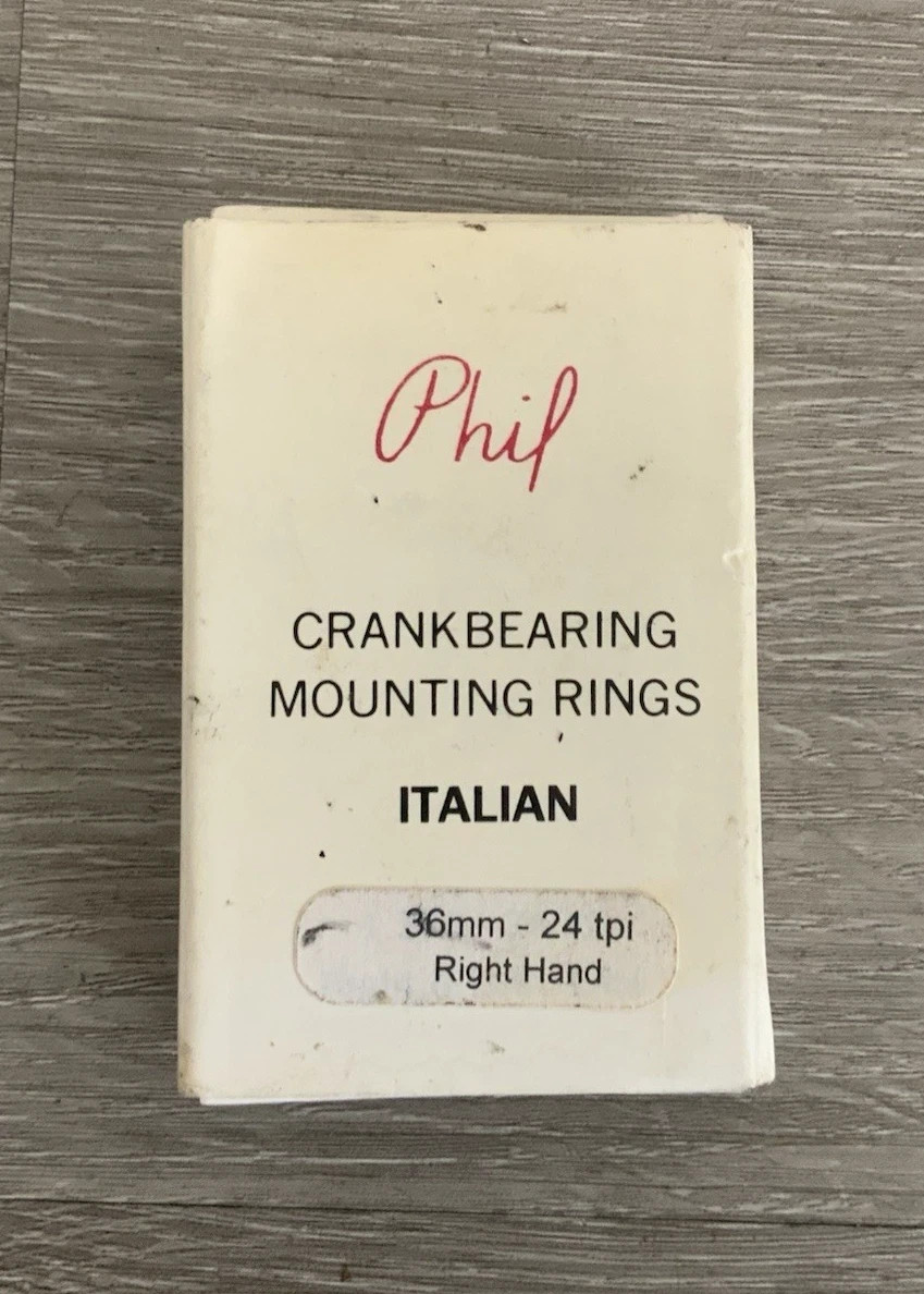 vintage PHIL WOOD Square taper Aluminum BOTTOM BRACKET CUPS ITALIAN NEW