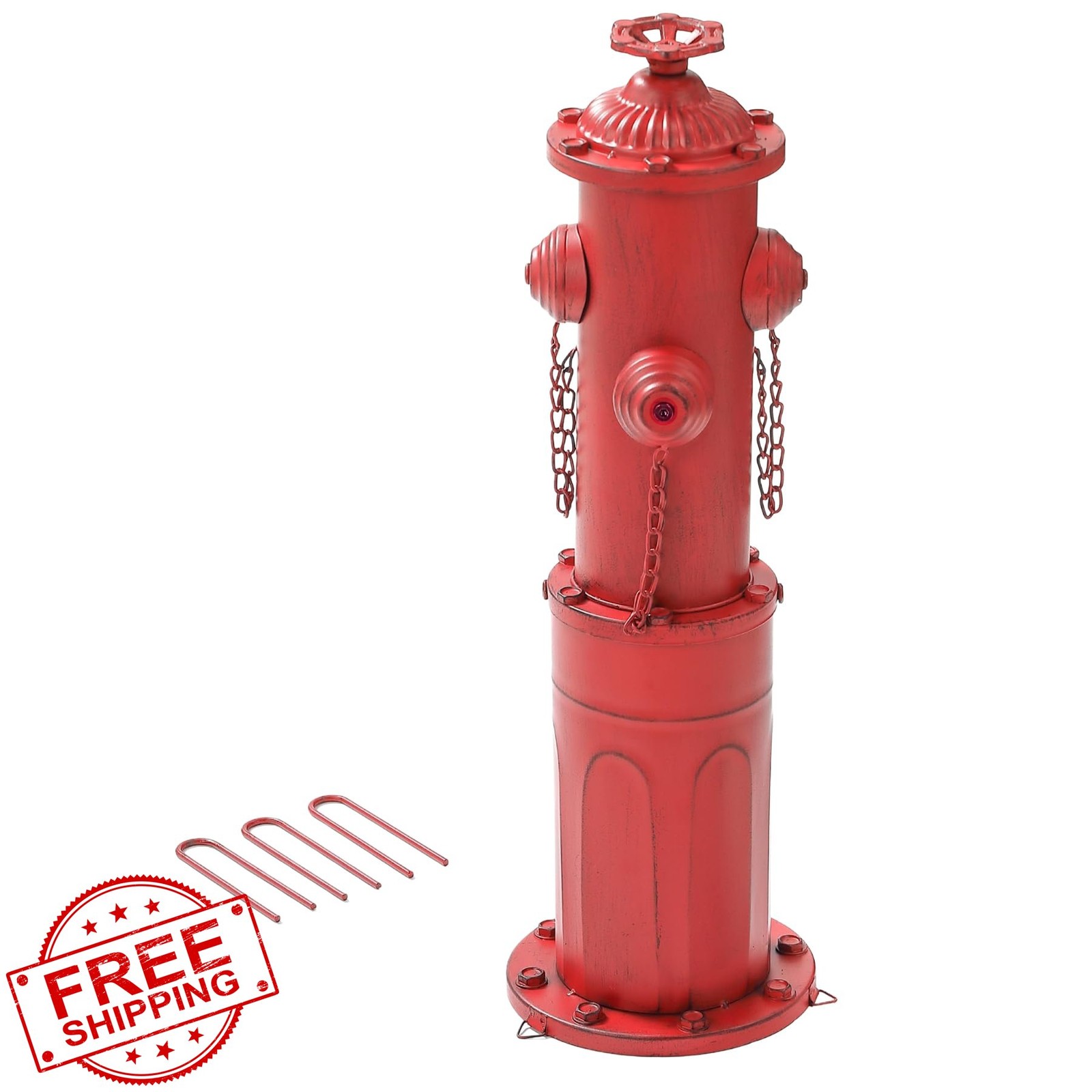 CaliDecor Red Fire Hydrant Pee Post