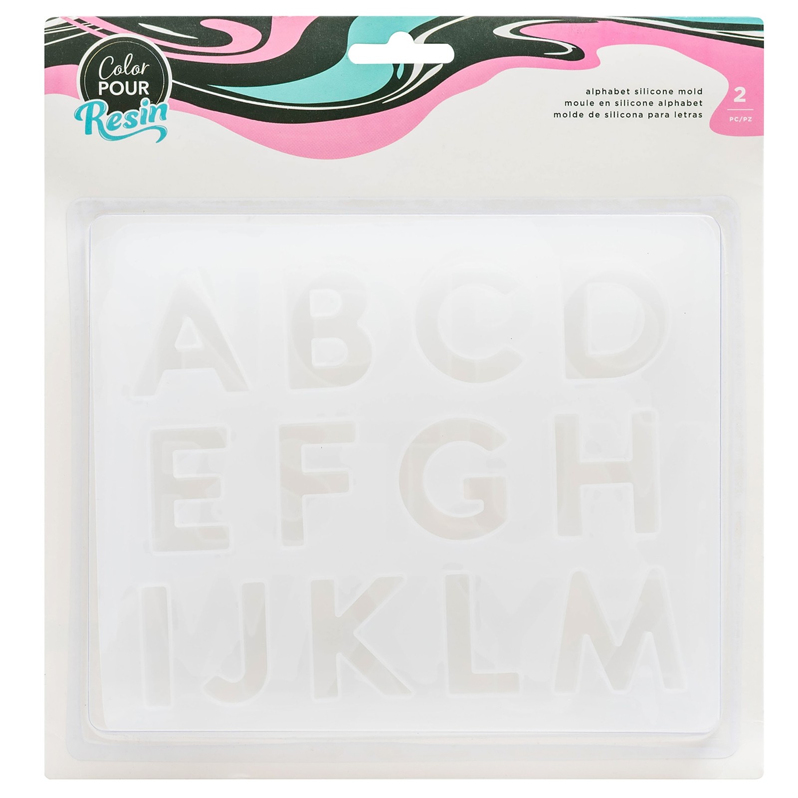 American Crafts Color Pour Resin Mold-Alphabet