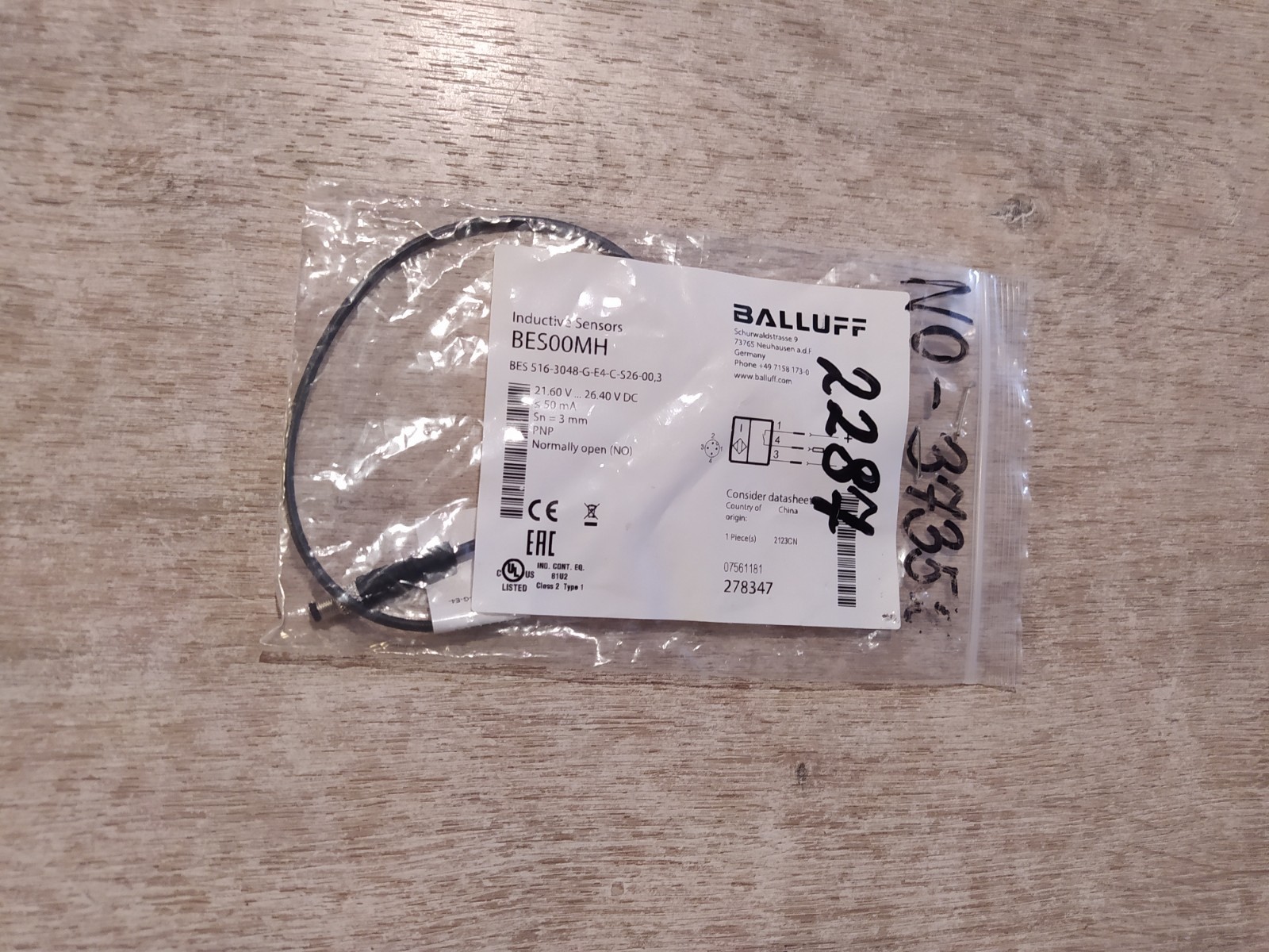 BALLUFF BES00MH INDUCTIVE SENSOR [NEW]