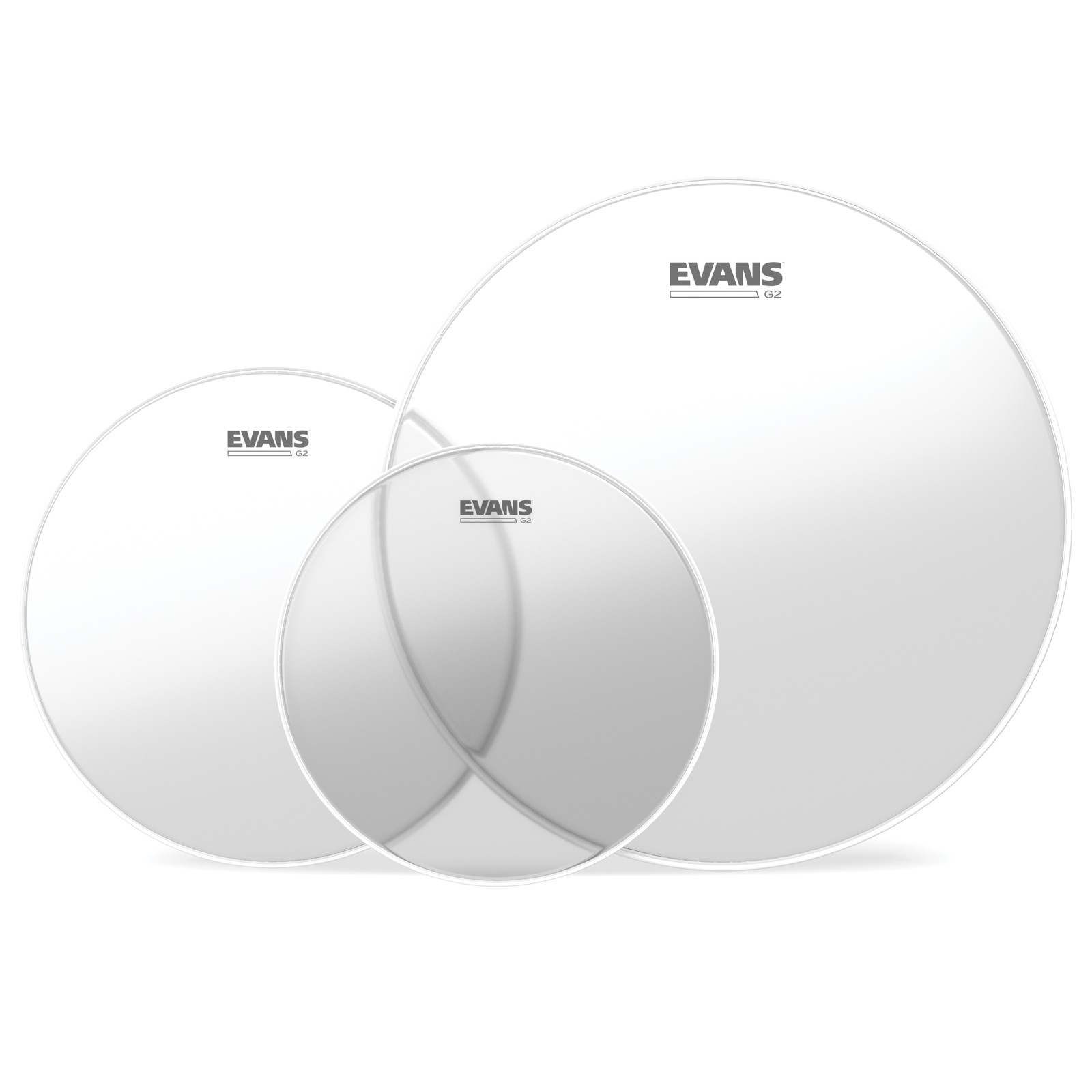 EVANS G2 Tompack, Clear, Standard (12 inch, 13 inch, 16 inch)