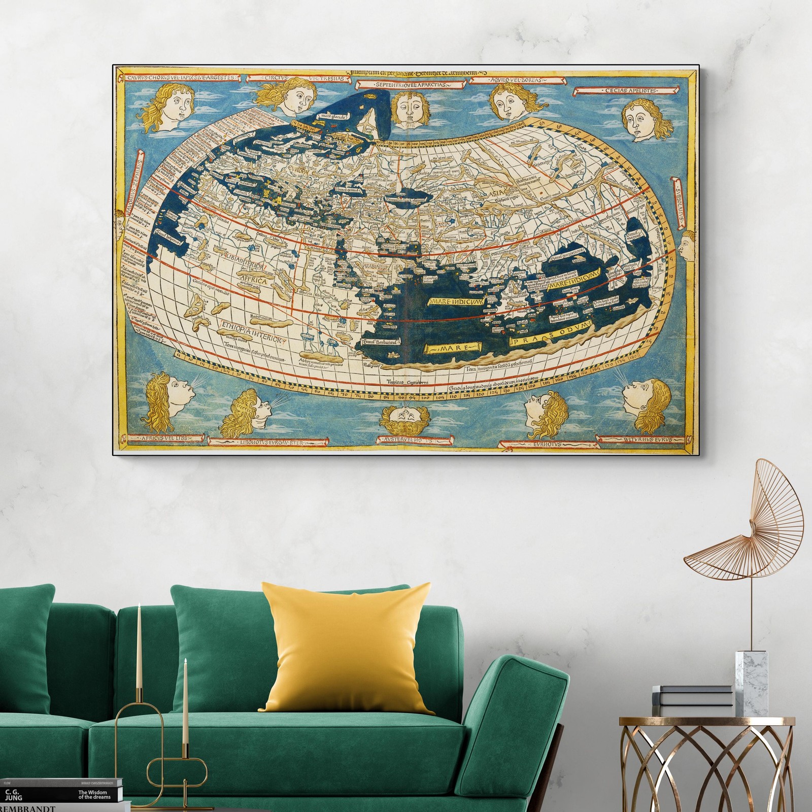 1482 Ptolemy World Map – Medieval Mappa Mundi & Pre-Columbian Cartography