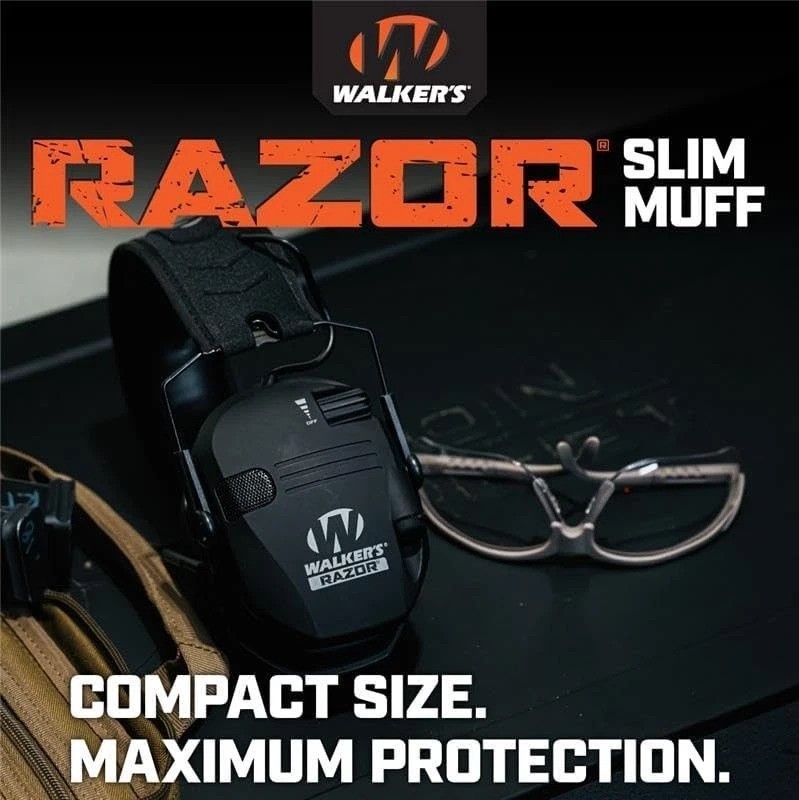 Rugged Razor Hearing Protection Earmuffs - Ultra Slim Design for Shooting Sports