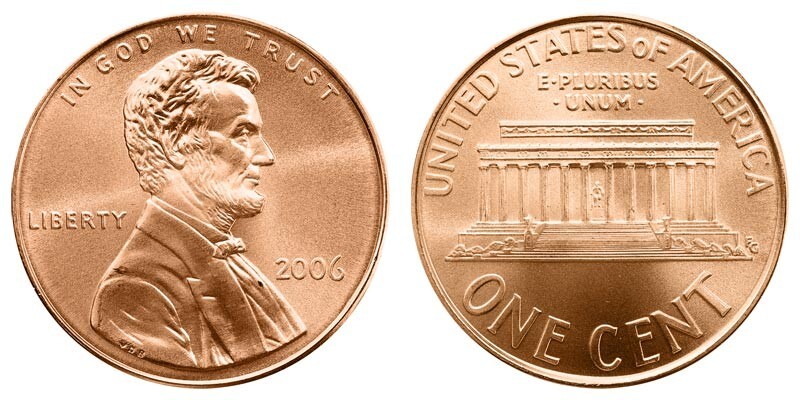 2006 P Lincoln Memorial Cent Copper Plated Zinc Penny ** ON HAND **