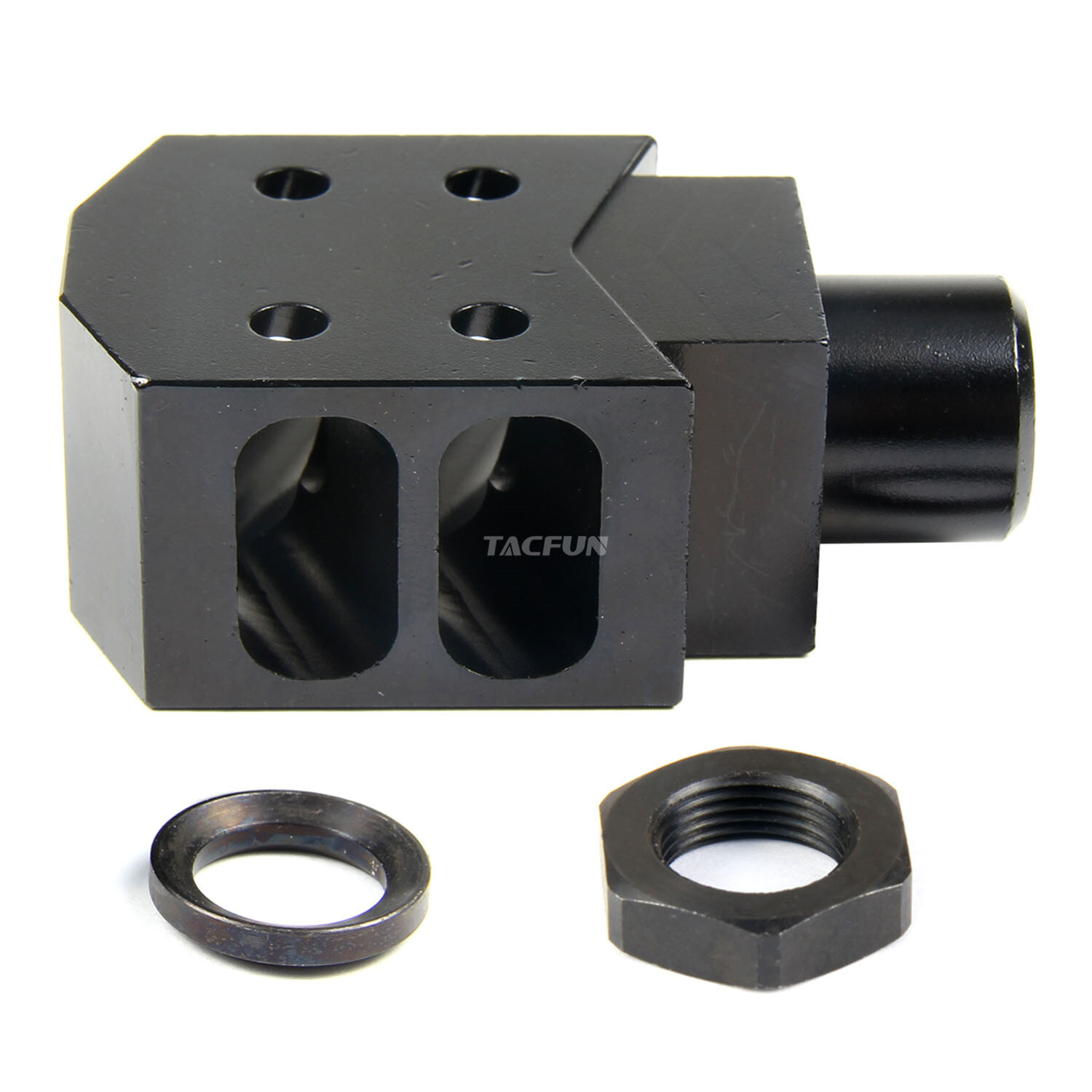 Compact Tanker Style 1/2*36 TPI Muzzle Brake for 9mm