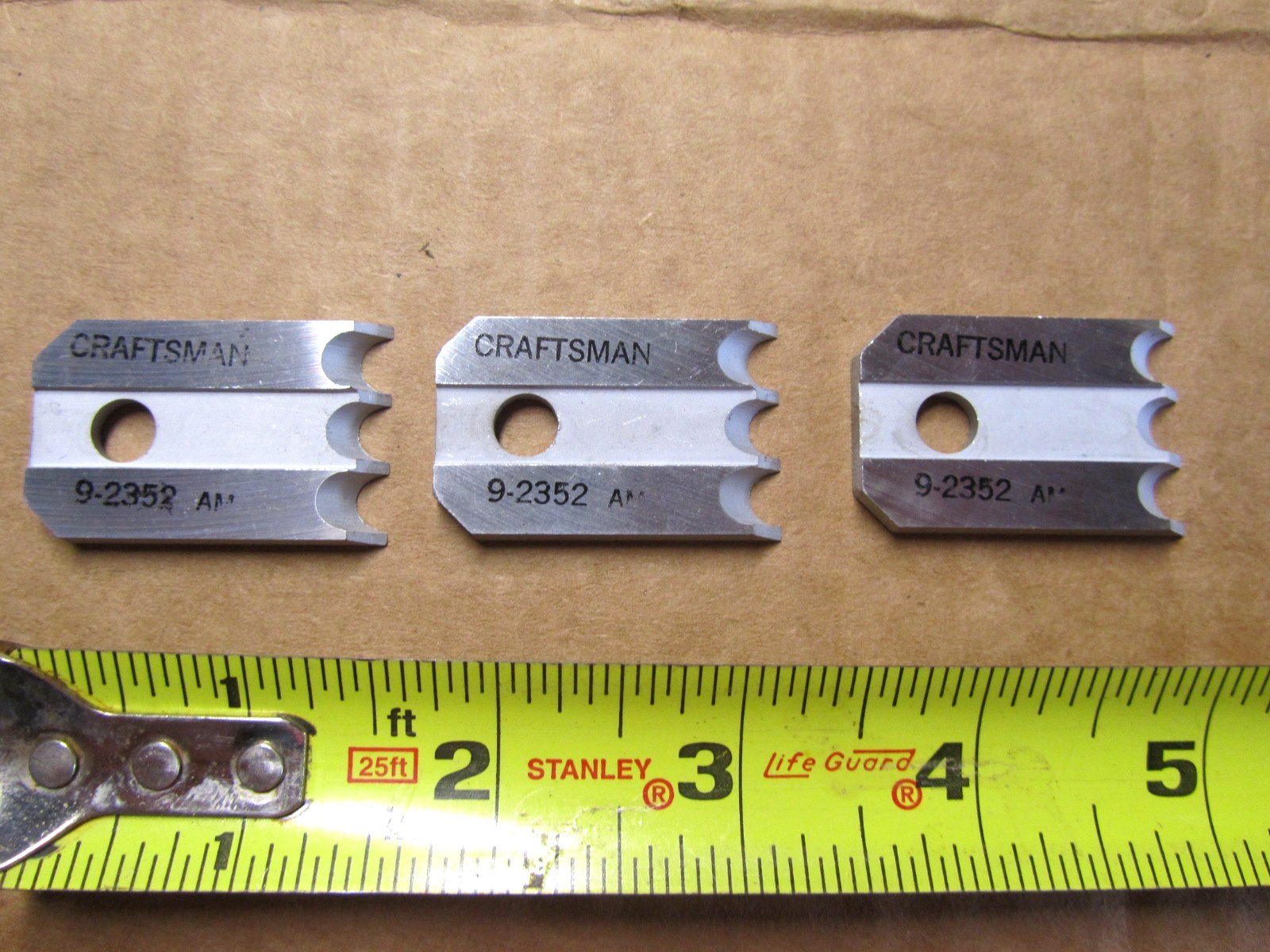 Set 3 Craftsman 3 Bead Cutters 9-2352 Table Radial Saw Molding Head