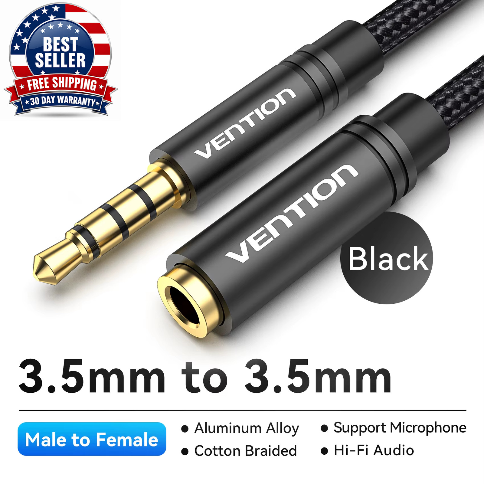 Jack 3.5 Aux Extension Cable for Car Laptop Mini PC TV Xiaomi Huawei Stereo 3.5