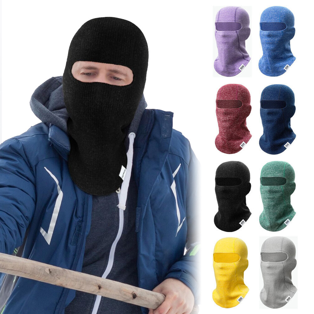 Balaclava Face Mask Winter Knit Windproof Motorcycle Ski Mask Hood for Men Women