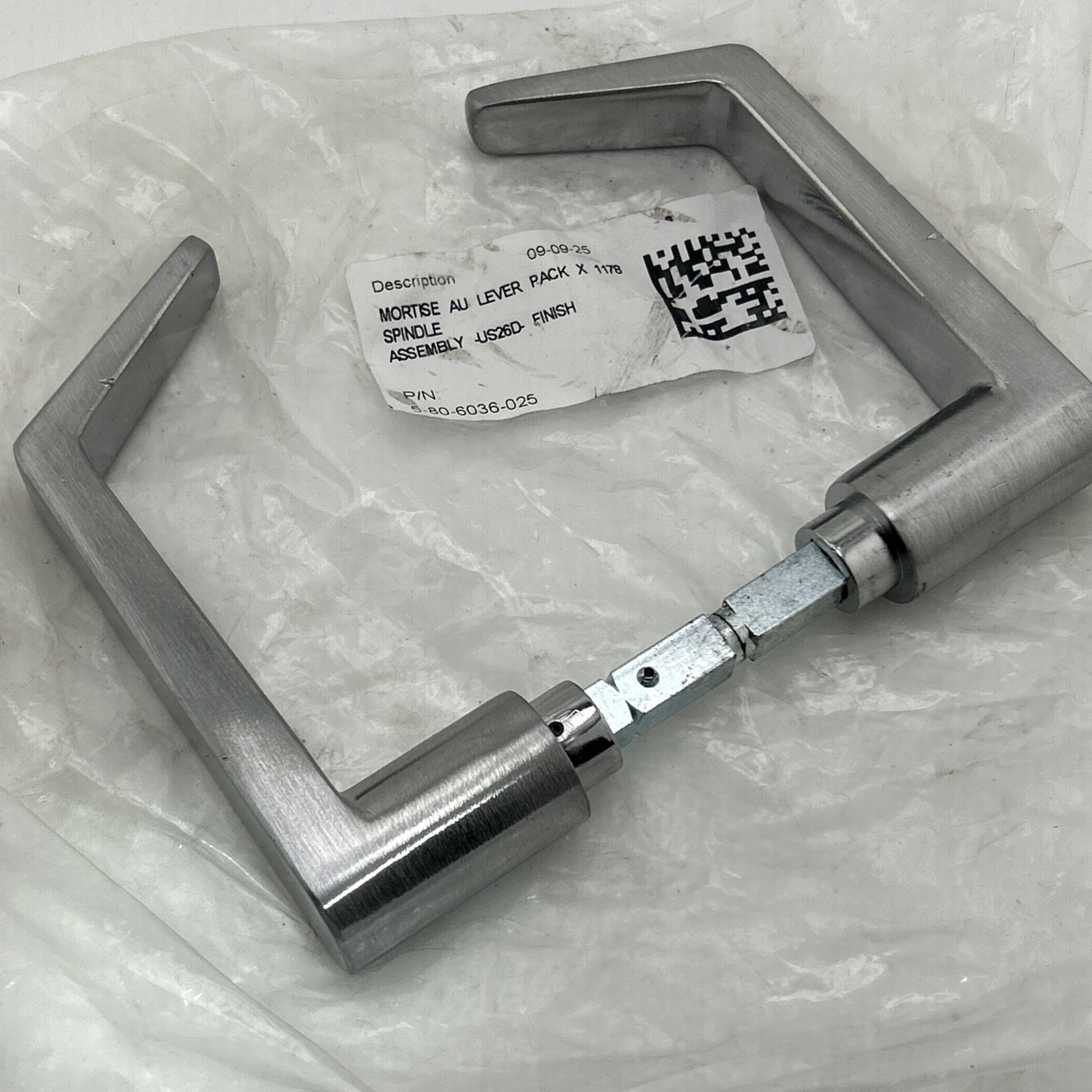 Mortise AU LEVER PACK X 1178 SPINDLE Yale 1178L Spindle for Lever x Lever US26D
