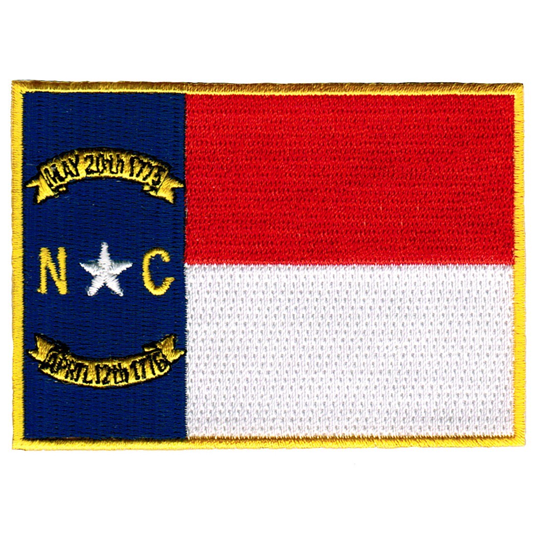 NORTH CAROLINA STATE FLAG PATCH new APPLIQUE EMBLEM embroidered iron-on BANNER