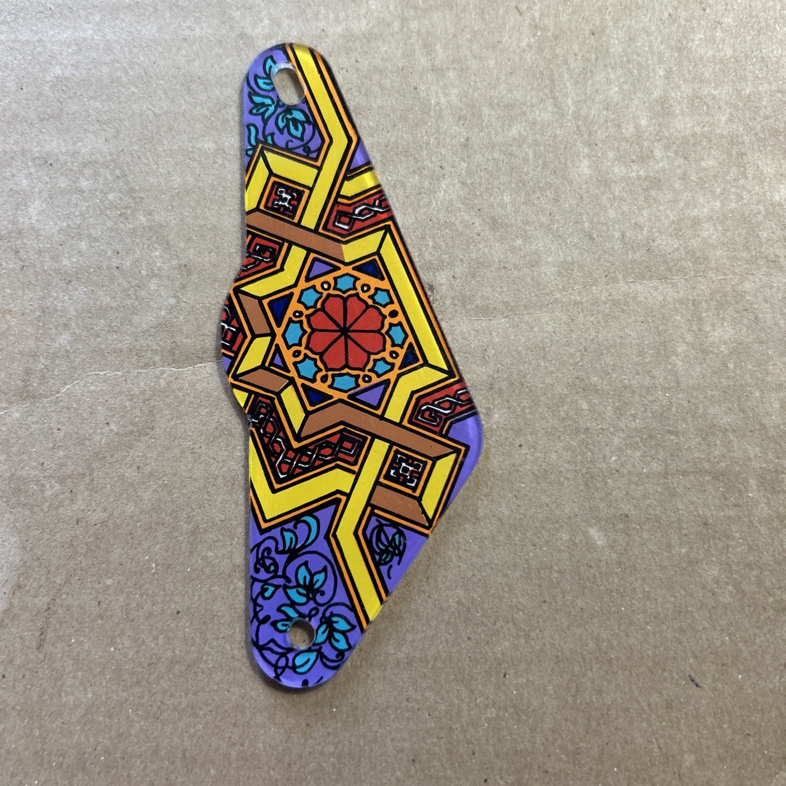 Unknown Stained Glass Window Slingshot Playfield Pinball Plastic Part Bp1-d