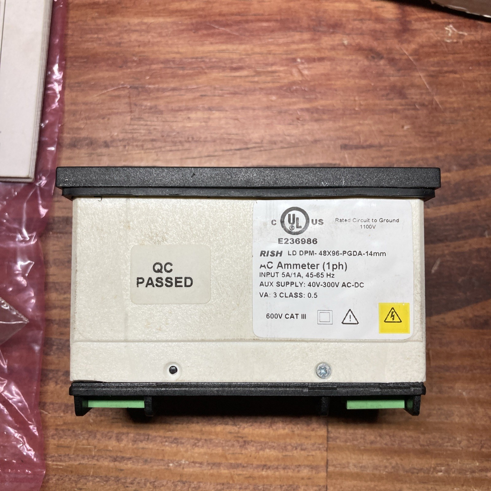 NIB RISH 1 Phase Programmable Digital Panel Meter 12G483 RISH DPM-PGDA