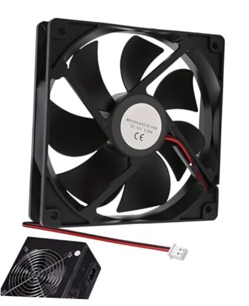 12025 DC 12V Cooling Fan 120mm x 120mm x 25mm 5 inch Dual Ball Bearings