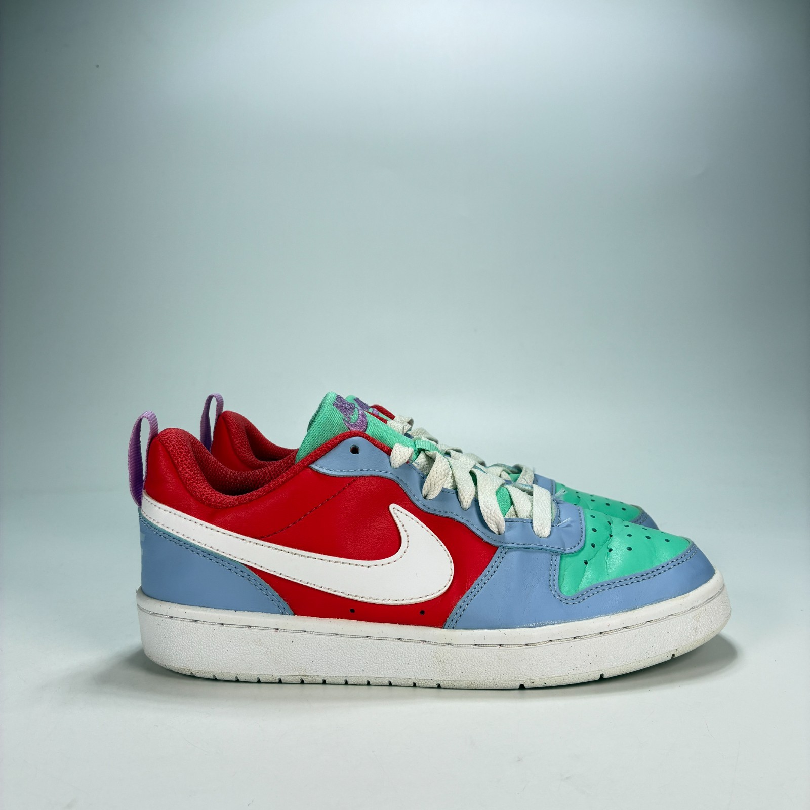 Nike Court Borough Low Recraft Blue Red Low Top Sneakers DV5456-400 Youth Sz 5Y