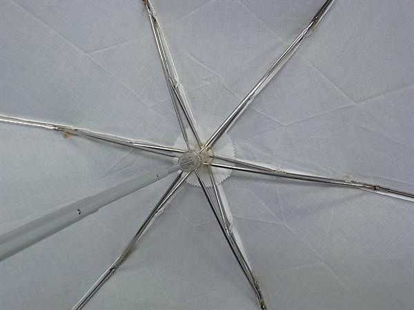 Fendi DH6341 Zucca Foldable Umbrella 3 Section Ivory Authentic Luxury