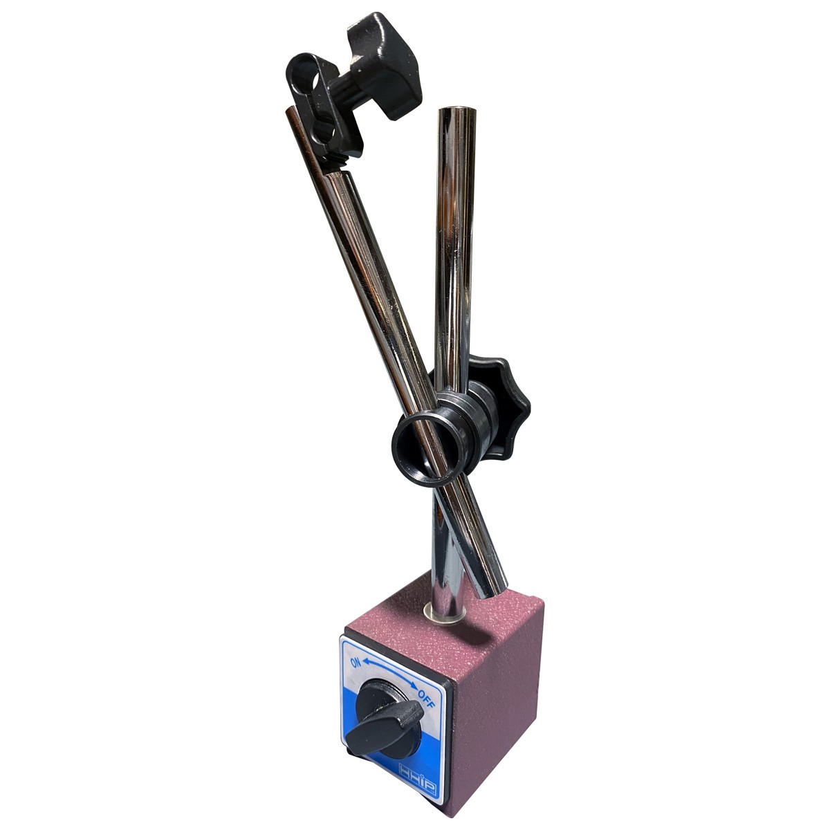 DUAL CLAMPING HOLE MAGNETIC BASE WITH ONE KNOB LOCK (4401-0008)