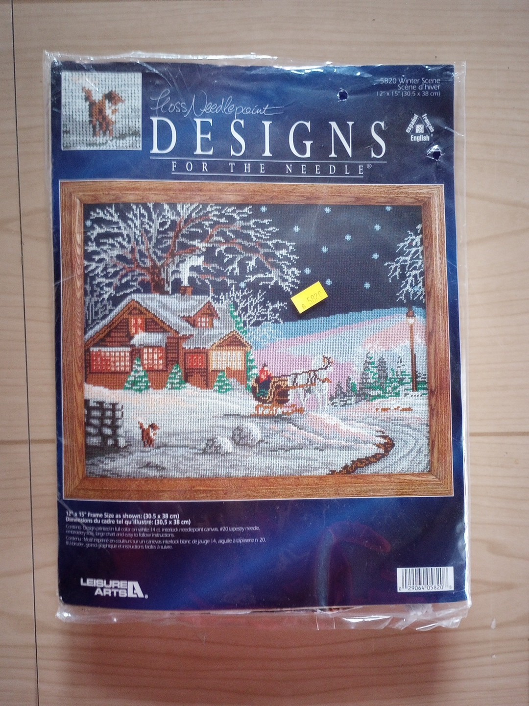 WINTER SCENE #5820 Cross Stitch Needlepoint Leisure Arts Opened