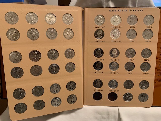 1932-1998 Washington Quarter Complete Set with PROOFS 190 Coins plus Bonus