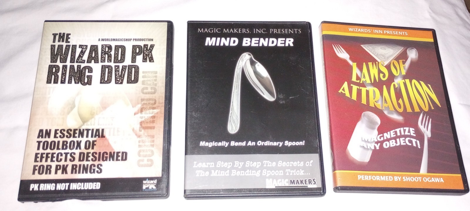 Mentalism 3 Dvd Lot Spoon Bending PK Shoot Ogawa Magnetism Oop Mentalist