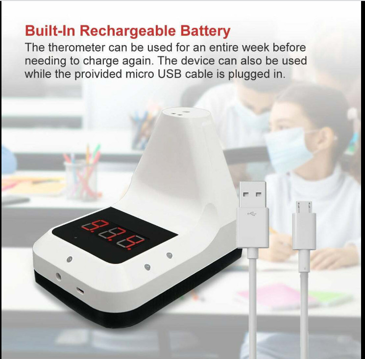 Gorilla Gadgets WMT5 Wall-Mounted Bluetooth Body Thermometer White