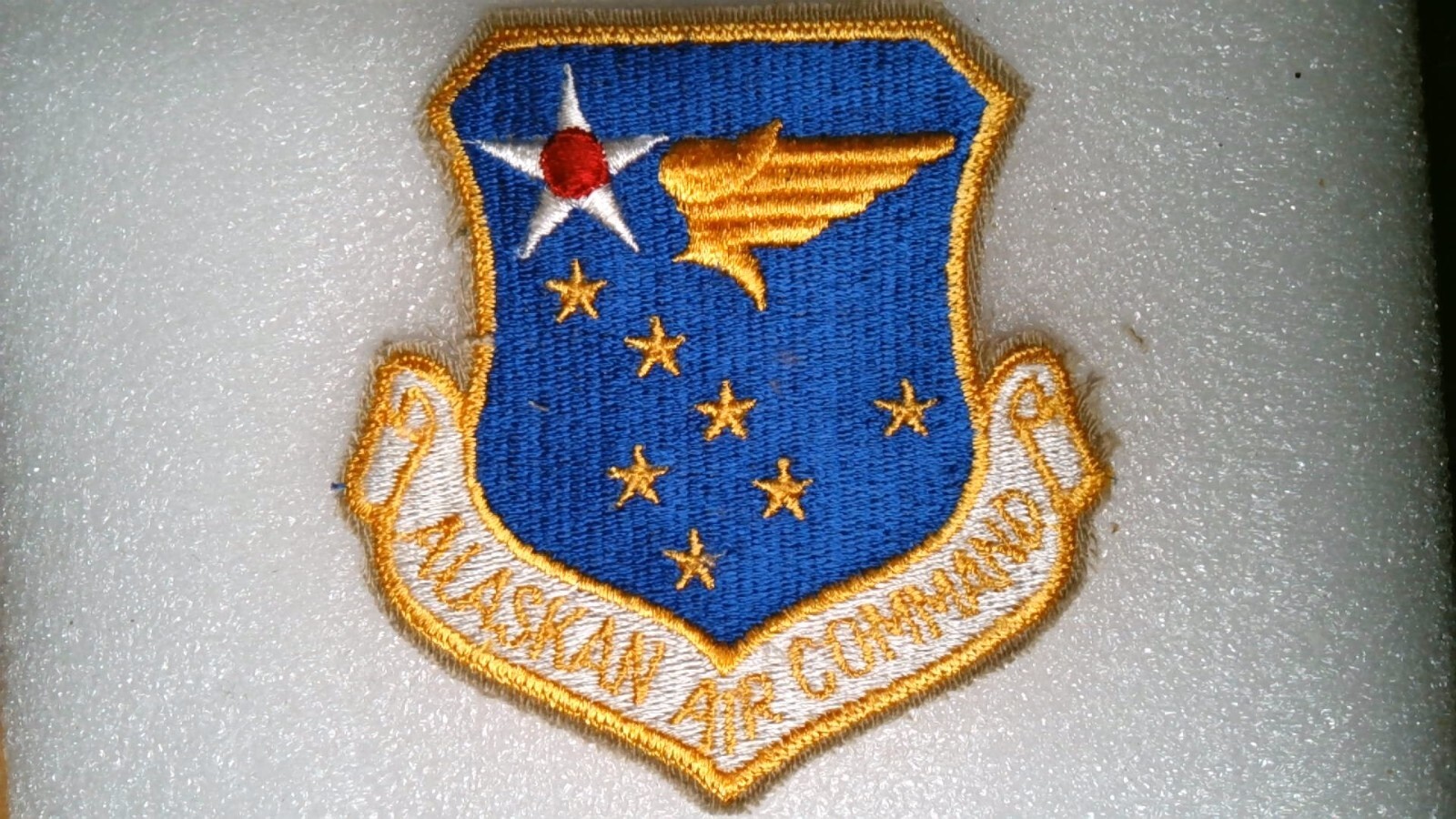 MILITARY PATCH SEW ON POCKET US AIR FORCE ALASKAN AIR COMMAND COLORED NEW OLD ST