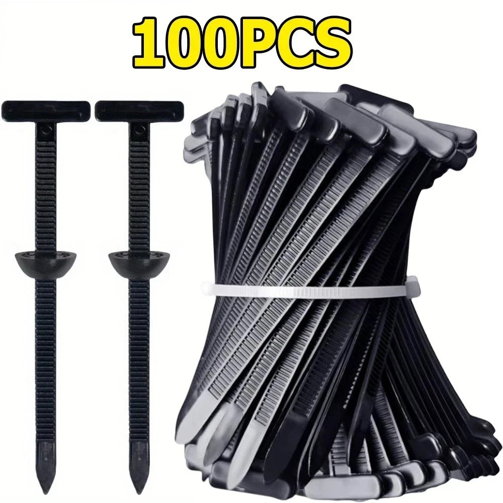 10/100 PCS Nylon Universal Cable Tie Buckle, Self-Locking Zip Ties Holder