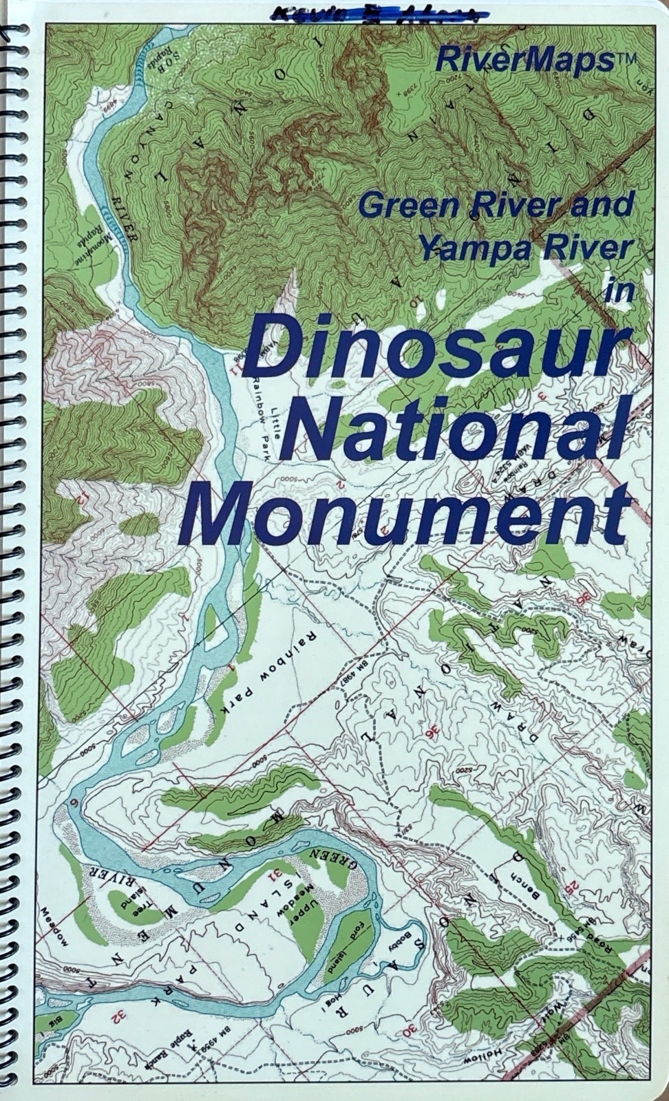 RiverMaps Green & Yampa Rivers Dinosaur National Monument Map Book 2006 14x8.5"