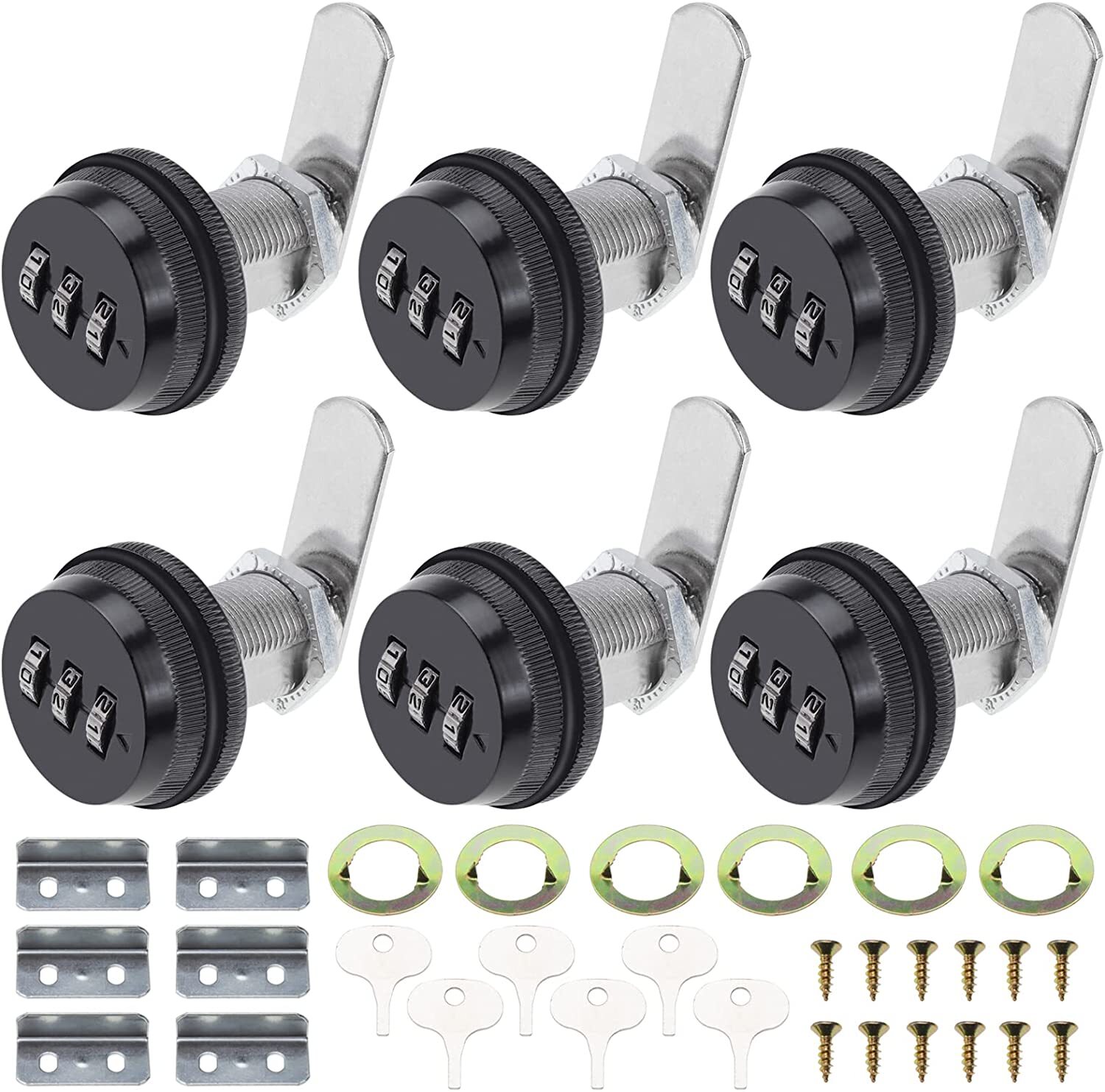 RealPlus Combination Cam Lock 1-1/8" Cylinder Coded Cabinet Lock Security Locks