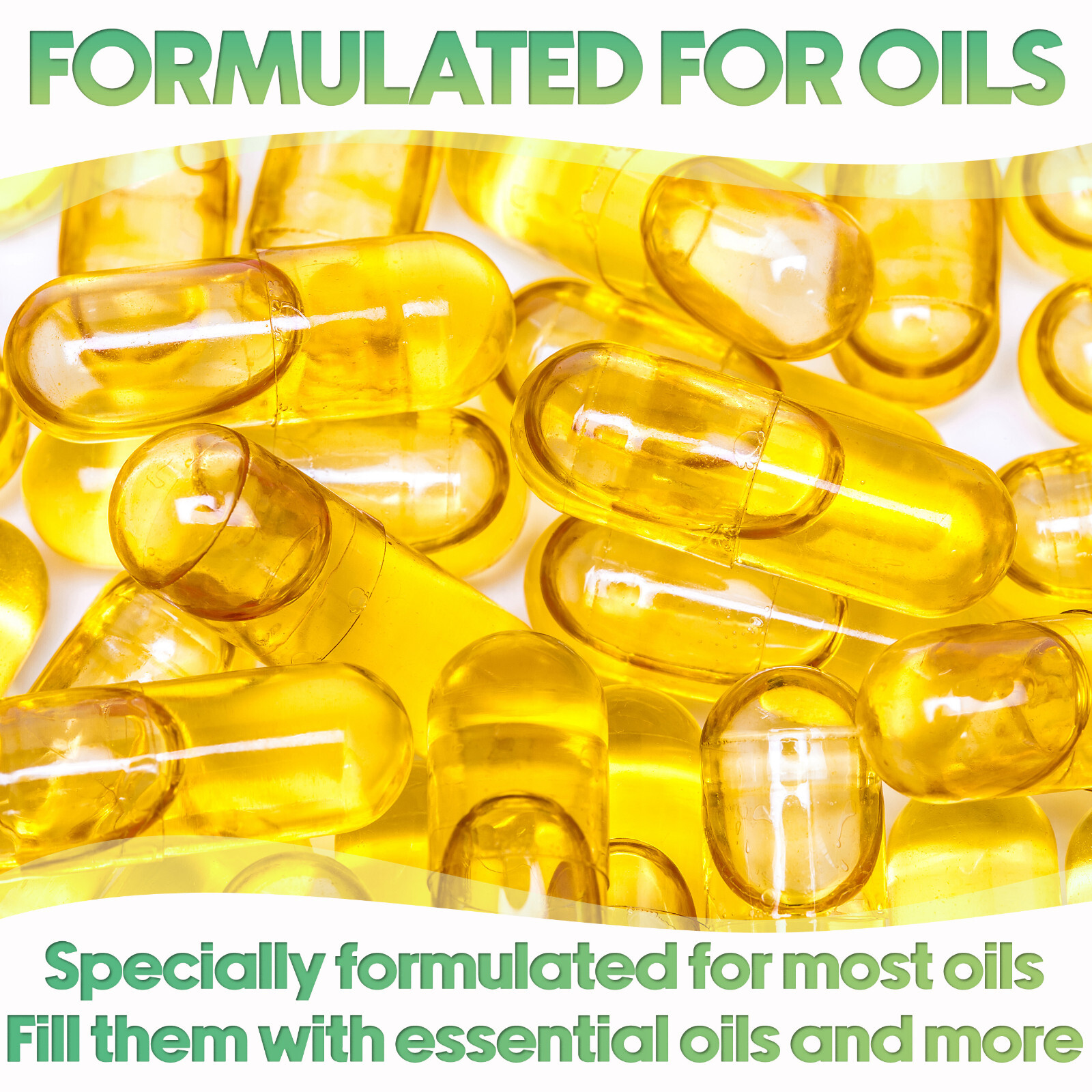 Capsules Express Size 00 Clear Veggie Capsules for Essential Oils Vegetable Pill
