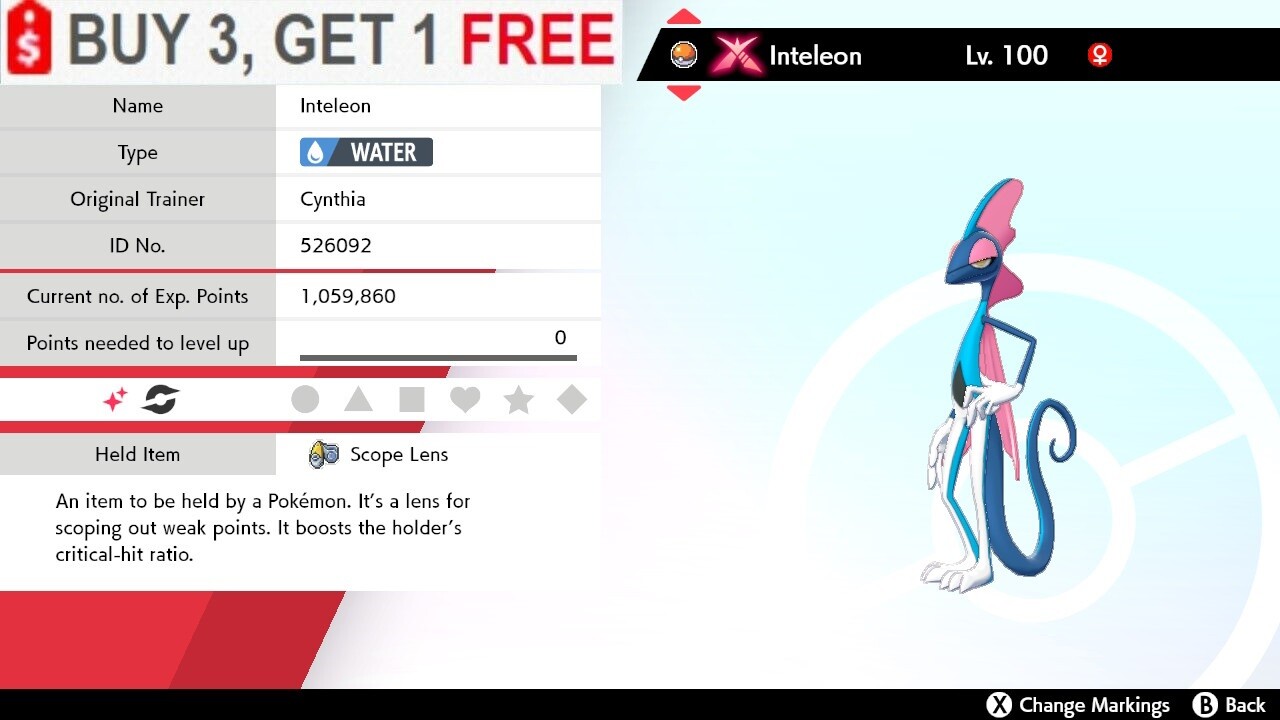 Gmax ✨ Shiny Inteleon (HA)✨ Pokemon Sword and Shield 🚀Fast Delivery🚀