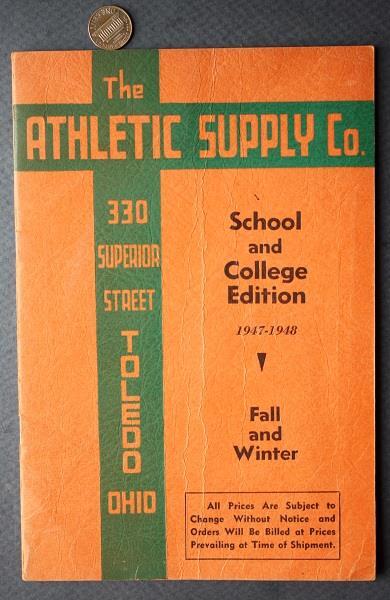 1947-48 Toledo Ohio College Sporting Goods Co. catalog Football Basketball RARE-
