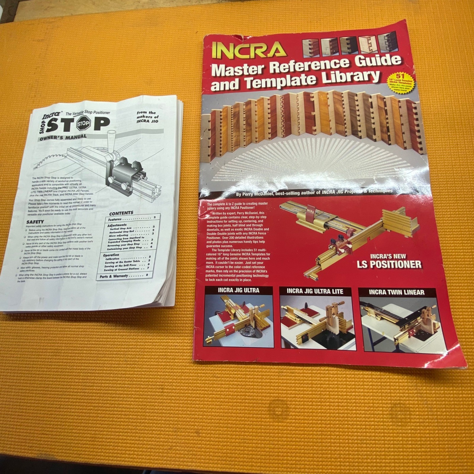 Incra Jig Ultra Precision Woodworking System Stop Reference Guide Parts Only