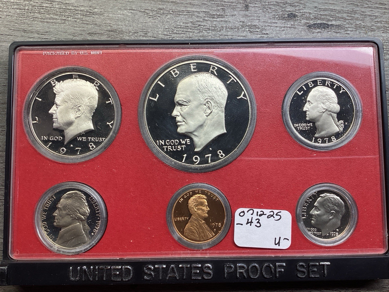 1978 S Clad Proof Cameo Set Encased No box 071225 43q